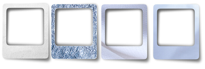 Black polaroid border frame front and back.