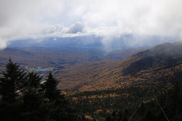 clouds in the mountains