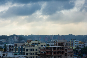 clouds over the city
