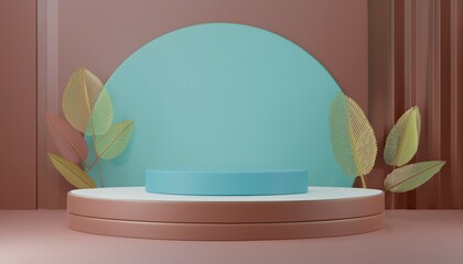 abstract 3d podium minimal scene for product display presentation 3d render illustation