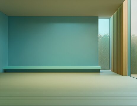 empty interior minimal style with empty space for products presentation or text for advertising 3d rendering