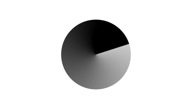 Loading cut circle icon animation on chroma key. Clip on green screen with text