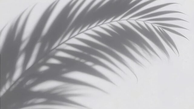 Palm Leaf Shadow on Wall