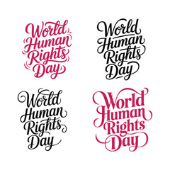 Human Rights Day Typography Design.
