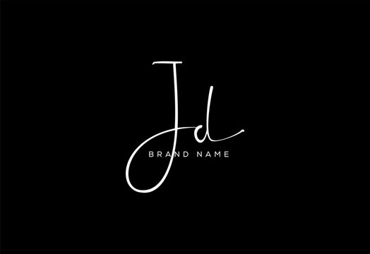 JD letter beauty cursive handwriting logo. vector logo| abstract logo| minimalist logo| brand identity| calligraphy design.