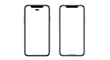 Two Modern Smartphones Side by Side mobile phone device