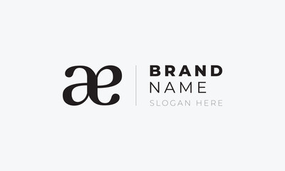 Initials AE Lettermark Logo Design