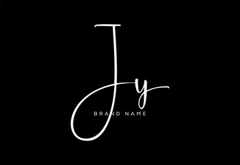 JY letter beauty cursive handwriting logo. vector logo| abstract logo| minimalist logo| brand identity| calligraphy design.