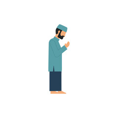 Dua, salat, Islam icon logo flat vector design