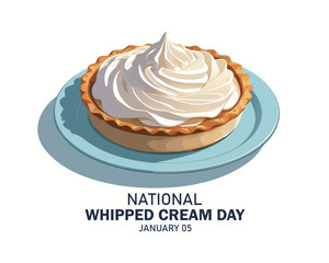 vector graphic of national whipped cream day good for national whipped cream day celebration. flat design. flyer design. flat illustration.