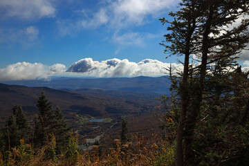 clouds over the mountains