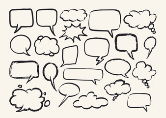 Fototapeta premium Grunge speech bubbles