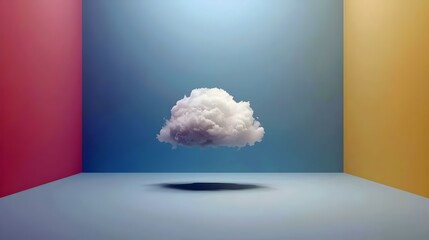 Floating Cloud in Empty Room
A small white cloud hovering inside a minimal pastel room — surreal but calming, used often in ads and concept art.