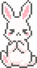 pixel illustration of cute rabbit