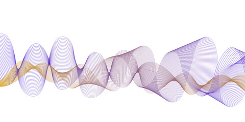 Purple Gradient Abstract Wave Line Pattern on White BackgroundVector minimal technology diagonal blend line dynamic frequency flow futuristic smooth digital line creative wave blend pattern background