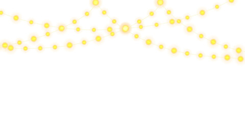 Gold Festive Light String Decorative Holiday Background