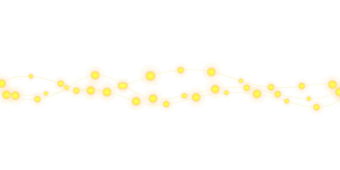 Gold Festive Light String Decorative Holiday Background