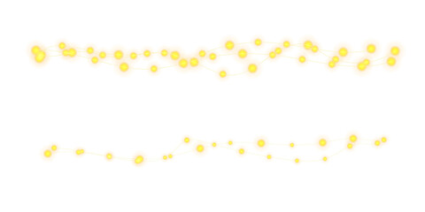 Gold Festive Light String Decorative Holiday Background