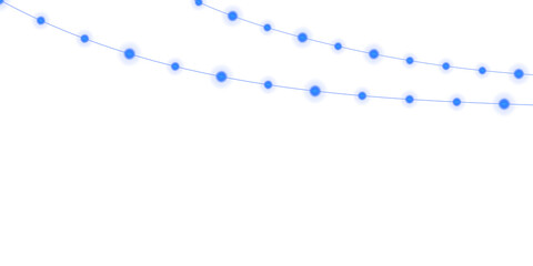 Blue Festive Light String Decorative Holiday Background