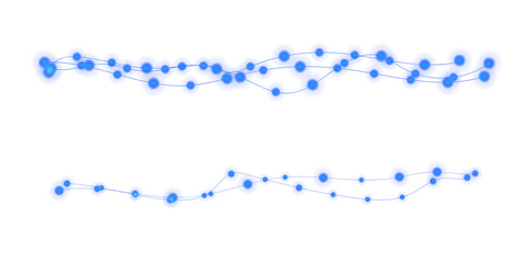 Blue Festive Light String Decorative Holiday Background