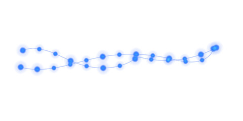 Blue Festive Light String Decorative Holiday Background