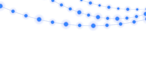 Blue Festive Light String Decorative Holiday Background