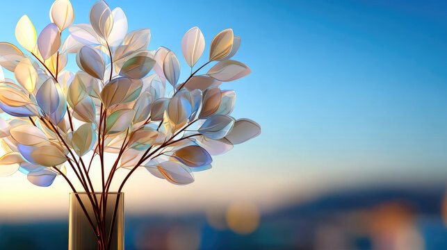 Top view of minimalist workspace with laptop, notebook, coffee cup, modern professional flatlay