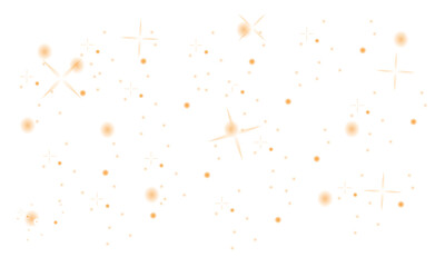 Gold bokeh lights isolated on transparent background © Vector Elements