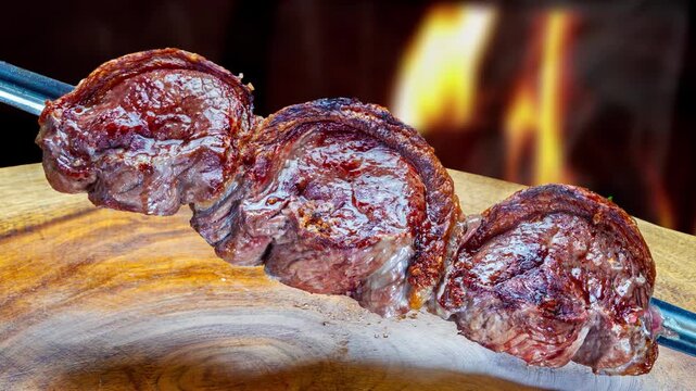 Picanha roasted in charcoal, barbecue