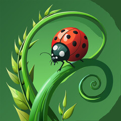 ladybug on grass