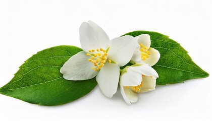 single jasmine flowers isolated