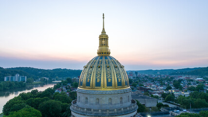 Naklejka premium West Virginia State Capitol Dome at Twilight