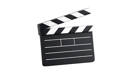 Fototapeta premium Clapperboard isolated on transparent background