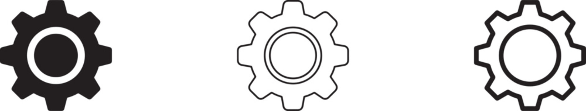 setting icon silhouette on white background