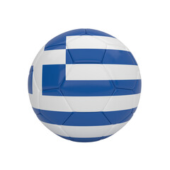 Greece soccer ball, a symbolic 3D render of national sports pride and Hellenic identity