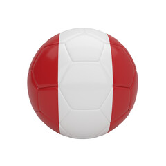 Fototapeta premium Peru soccer ball, a symbolic 3D render representing South American sports and national pride