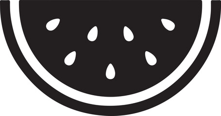 watemelon icon silhouette on white background
