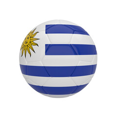 Uruguay soccer ball, a symbolic 3D render of South American sports pride and identity