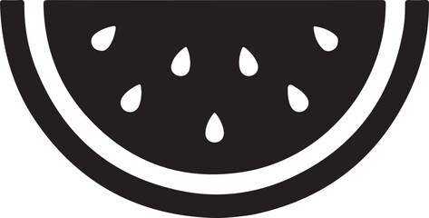 watemelon icon silhouette on white background