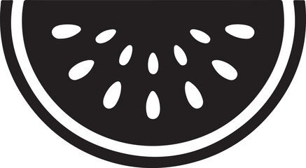 watemelon icon silhouette on white background