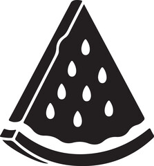 watemelon icon silhouette on white background