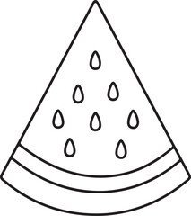 watemelon icon silhouette on white background