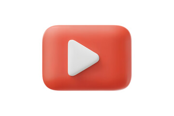 3d icon illustration of  modern video player . Isolated on transparent background, png