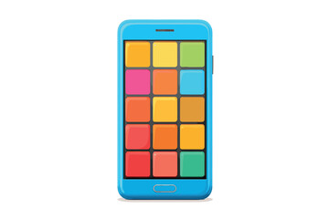 Colorful mobile device design for modern applications and games