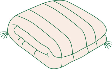 Stylish throw blanket icon, a cozy and comforting design element, perfect for adding a touch of home warmth to any project, originally a scalable vector graphic