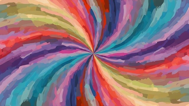 Colorful abstract artistic swirl design featuring rainbow palette and expressive brushstrokes - Powered by Adobe
