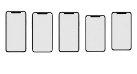 Mockup smart phone isolated Transparent screen and PNG High quality Image for Infographic Business web site design app ().png