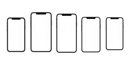 Mockup smart phone isolated Transparent screen and PNG High quality Image for Infographic Business web site design app ().png