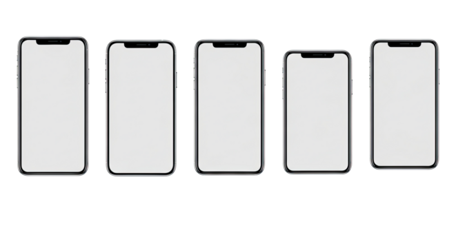 Mockup smart phone isolated Transparent screen and PNG High quality Image for Infographic Business web site design app ().png - Powered by Adobe