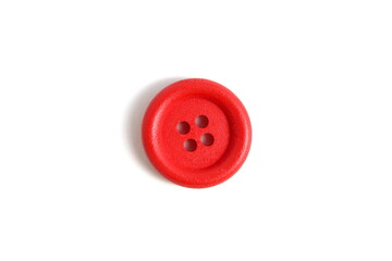 There is one red button on a white background.